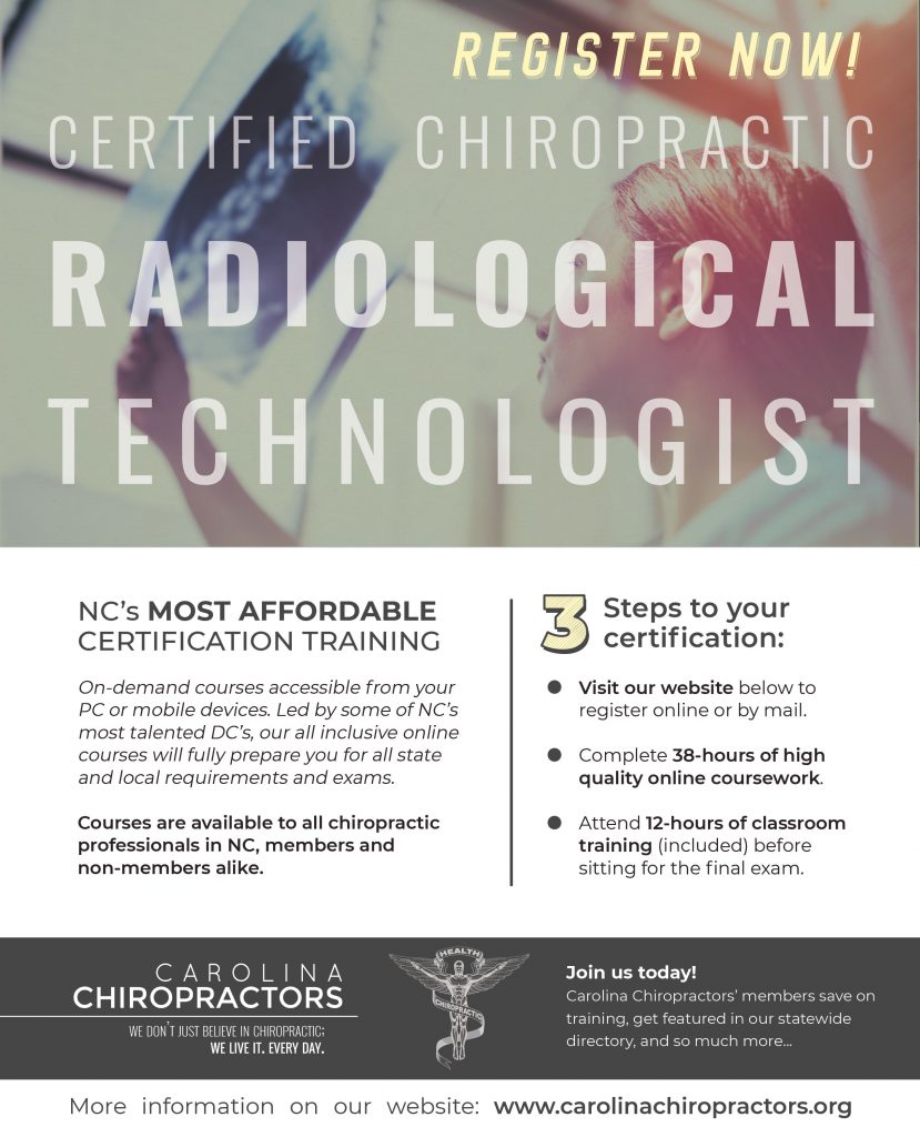 X Ray Certification Training Carolina Chiropractors Online Training